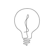 Continuous One Line Drawing Light Bulb Symbol Idea And Creativity Isolated On White Background Minimalism Design Light Concept Bulb Png And Vector With Trans Line Art Drawings Line Art Design Line