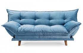 canape clic clac 3 places au look scandinave tissu bleu moelleux il est concu avec un rembourra canape lit design canape confortable canape convertible design