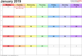 Calendar January 2019 Landscape Orientation 1 Page With Uk Bank Holidays And Week Numbers February Calendar Calendar Printables