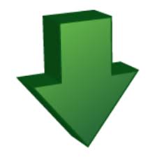 Freccia, verso il basso Icona in Ravenna 3D Icons