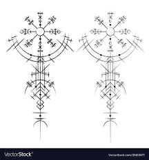 Black Abstract Viking Magic Symbols Isolated On White Background Download A Free Preview Or High Quality Adobe Viking Tattoo Symbol Rune Tattoo Viking Tattoos
