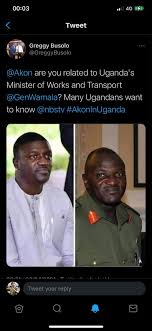 It is not to be sold on and is restricted for other purposes. Akon Meets Lookalike Ugandan General Katumba Wamala Yala News Agency