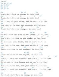 Maybe you would like to learn more about one of these? Death Don T Have No Mercy Chords