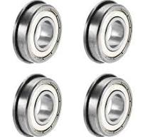 4pcs FR8ZZ Flange Ball Bearing 1/2"x1-1/8"x5/16" Shielded Chrome Steel  Bearings