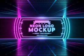 Choose from 367 printable design templates, like neon light posters, flyers, mockups, invitation cards, business cards, brochure,etc. Pink And Blue Reflective Neon Light Logo Premium Psd Freepik Psd Logo Mockup Template Light Logo Mockup Neon Neon Logo