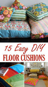 15 Easy Diy Floor Cushions Diy Pillows Diy Flooring Easy Pillows
