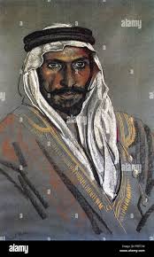 KENNINGTON: NAWAF SHALAAN. /nNawaf Shaalan, a guide to Lawrence of Arabia.  Pastel by Eric Kennington, 1921. EDITORIAL USE ONLY Stock Photo