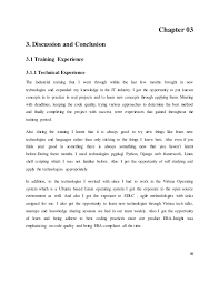 We put special emphasis on the practical sessions and provide rigorous training. Industrial Training Report