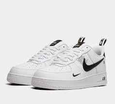 Nike Air Force 1 07 Lv8 Utility Trainer White White Black Footasylum Nike Air Shoes Nike Aesthetic Shoes