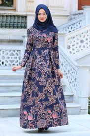 Desain baju batik modern casual. 30 Model Gamis Batik Modern Kombinasi Brokat Pesta