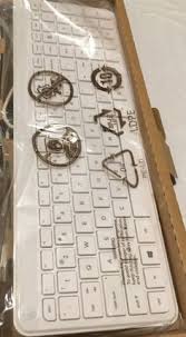 853236 001 Hp Keyboard White Galeras Wired Usb Kbd Us For 20 C010 All In One Hp Usb Keyboard Ebay