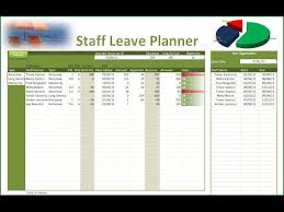 Annual leave is the period of time, considered once a year, when an employee may use their paid leaves accrued over a period of time to request a long leave. Excel Leave Planner Staff Leave Planner Youtube