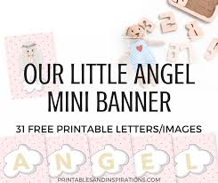 angel printable mini letters for diy banner printables and inspirations