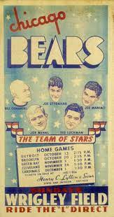 Sports Football Chicago Bears Team Of Stars Advertising Poster 1940 Chicago Bears Chicago Bears Tickets Chicago Bears Football