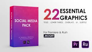 Modern kinetic titles for premiere pro is a marvellous premiere … bubble titles pack is a smashing premiere pro template devised … Social Media Pack Premiere Rush Templates Motion Array
