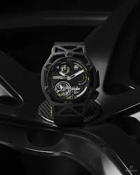 The techframe ferrari 70 years is available in three versions — king gold, peek carbon, and titanium created and designed by ferrari, under the leadership of head of design flavio manzoni, the new techframe ferrari 70 years tourbillon chronograph is like. Hublot On Twitter When The Emphasis Is On The Tourbillon Chronograph Engine New Techframe Ferrari In Peek Carbon With Yellow Accents Limited To 70 Examples Hublotferrari Ferrari Https T Co Ucnecouqpc