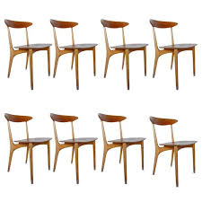 Set Of Eight Danish Modern Kurt Ostervig For Brande Mobelindustri Teak Dining Chairs Dining Chairs Teak Dining Chairs Danish Modern Dining Set