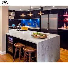High gloss kitchen cabinets will certainly create a clean modern look and add a touch of luxury to your home. China Standard Modern Sleek European High Gloss Black Kitchen Cabinets China Kitchen Cabinet Modular Kitchen Cabinet