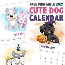 Looking for an easy to print april 2021 calendar? Free Printable 2021 Cute Dog Calendar The Cottage Market