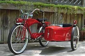 Vintage Bicycle Firestone Tank Sidecar Higgins Pedal Car Custom Schwinn Antique Bike With Sidecar Bicycle Sidecar Bicycle