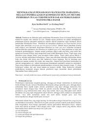 Tugas terstruktur matematika kelas 5 sd. Pdf Meningkatkan Pemahaman Matematik Mahasiswa Melalui Pembelajaran Kooperatif Dengan Metode Pemberian Tugas Terstruktur Dalam Perkuliahan Matematika Dasar