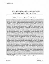 Municipal solid waste management in malaysia: Pdf Solid Waste Management And Public Health Significance A Case Study In Malaysia