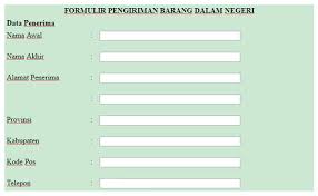 Contoh Form Pengiriman Paket Cara Golden
