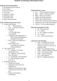 Medical Terminology Information Sheet Pdf Free Download