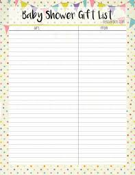 After the 2nd revision, a. Baby Shower List Template Baby Viewer