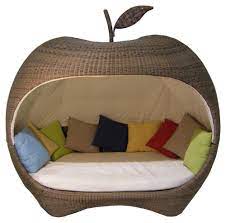 canape de jardin pomme en resine tressee sur jardindeco com canape rond canape jardin decoration maison