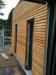 Holzverschalung Terrasse Sibirische Larche Haus Aussen Holzfassaden Fassade