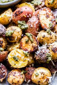 Method preheat the oven to 190°c. Parmesan Pesto Roasted Potatoes Recipe Runner