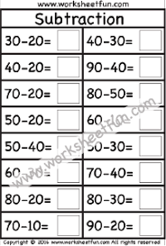 For example, to subtract a 2 digit number from a 3 digit number, they can subtract ones from ones and tens from tens. Subtraction 2 Digit Free Printable Worksheets Worksheetfun