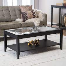 It is apparent that the glass coffee table can comfortably adapt into any space and would not conceal the sweeping really feel of the motif of the place. Shelby Glass Top Coffee Table With Quatrefoil Underlay For A Simple Yet Bold Statement In Your Coffee Table Square Glass Top Coffee Table Black Coffee Tables