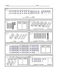 These first grade math worksheets will help your child learn their place value, reading, writing and ordering numbers up to 100. First Grade Tens And Ones Worksheet By Maria Davis Tpt