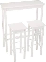 Amazonbasics Breakfast Bar Bistro Table 3 Piece Set White Bistro Table White Bar Table Small Bar Table