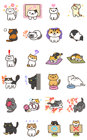Nekoatsume Animated Stickers Line Stickers Neko Atsume Wallpaper Cute Stickers Kawaii Stickers