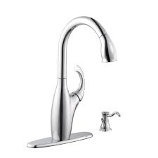 Kitchen faucet with soap dispenser home depot. Glacier Bay Contemporary Single Handle Pull Down Sprayer Kitchen Faucet With Soap Dispenser In Mediterranean Bronze 65710n B8427h2 The Home Depot Kitchen Faucet Kitchen Faucet With Sprayer Faucet