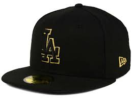 Los Angeles Dodgers New Era Mlb Black On Metallic Gold 59fifty Cap Dodgers Gear New Era Fitted Caps