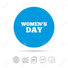 Womens Day Sign Icon Holiday Symbol Copy Files Chat Speech