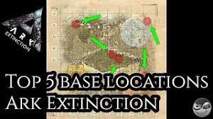 Extinction Spawn Map Ark Top 5 Base Locations: Ark Extinction - Best Places To Build (Large Flat  Spots) - Youtube