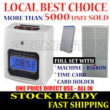 Hundreds of companies across the usa and around world have replaced their manual punch clock and punch card machines with time clock mts. Local Geomaster Time Recorder Punch Card Machine English Manual Standard Card Shopee Malaysia