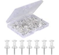 120-Pack Push Pins for Bulletin Board, Thumb Tacks with Clear Plastic Tip  and Steel Tip, Portable and Durable Wall Tacks Suitable for Cork Board, ...