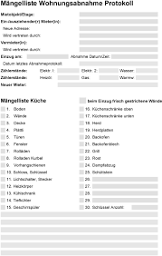 Deshalb ist eine exakte erstellung einer mängelliste unabdingbar. Mangelliste Wohnungsabnahme Protokoll Pdf Free Download