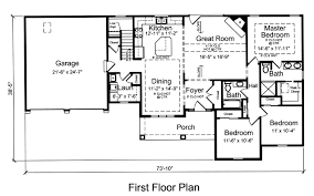 3 bedroom 2 bath house plans with basement. 3 Bedroom 2 Bath One Story Floor Plans
