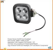 12-80V Forklift Trucks Square LED Headlight with 9 Lens