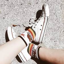 Uoonyou Urban Outfitters High Socks Outfits Socks Sneakers Converse