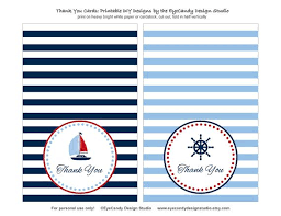 Printable Nautical Thank You Cards Thank You Notes Nautical Party Collection Eyecandy Design Studio Nautical Party Nautical Baby Shower Cards
