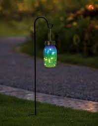 Patriot Lighting Hanging Jar Solar Led Path Light With Bronze Finish And A Gradient Glass Solar Lights Garden Hanging Solar Lights Garden Accent Lighting