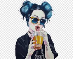 Während du das bild noch immer klar. Hipster Desktop Zeichnen Madchen Trinken Kunst Cool Png Pngegg